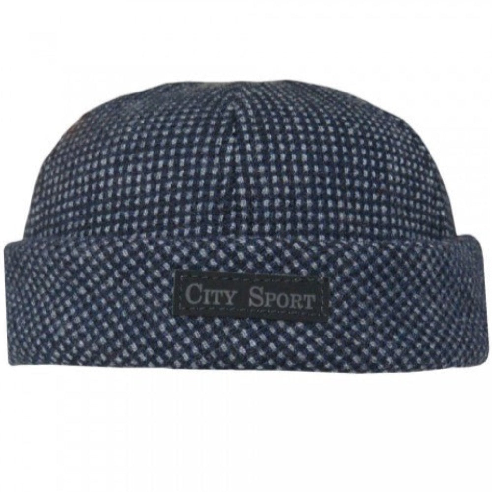 City Sport - Round Beanie - Navy/Grey